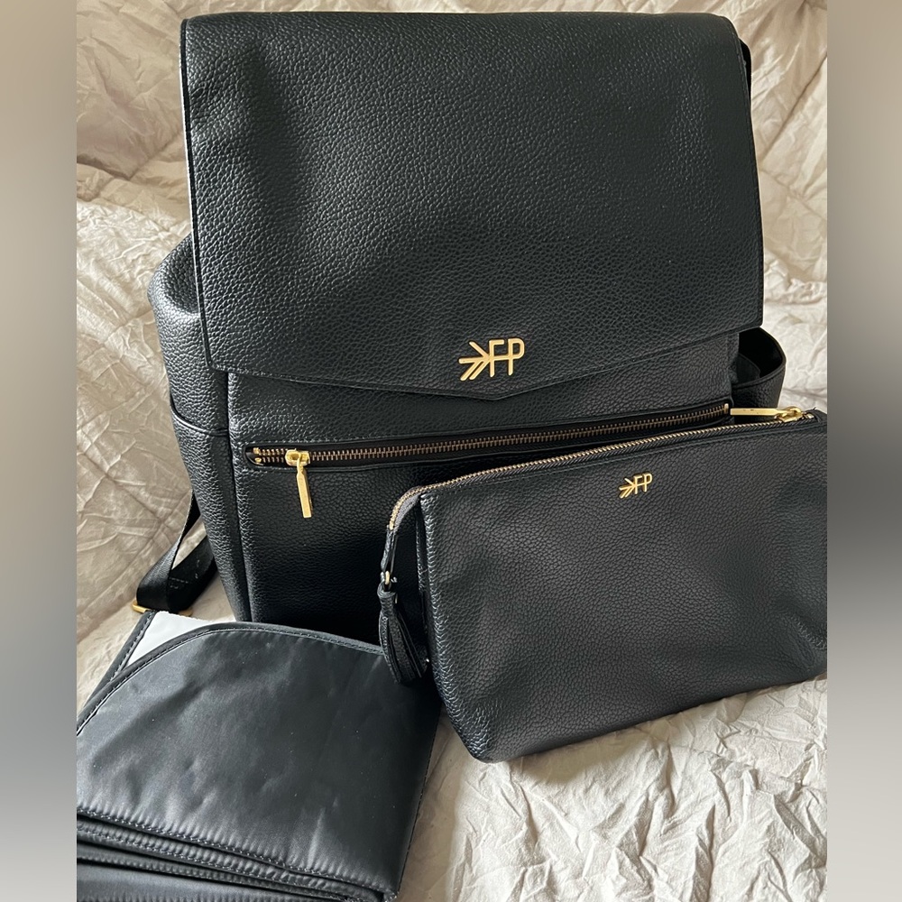 Freshly Picked Large Diaper Backpack set with matching wristlet